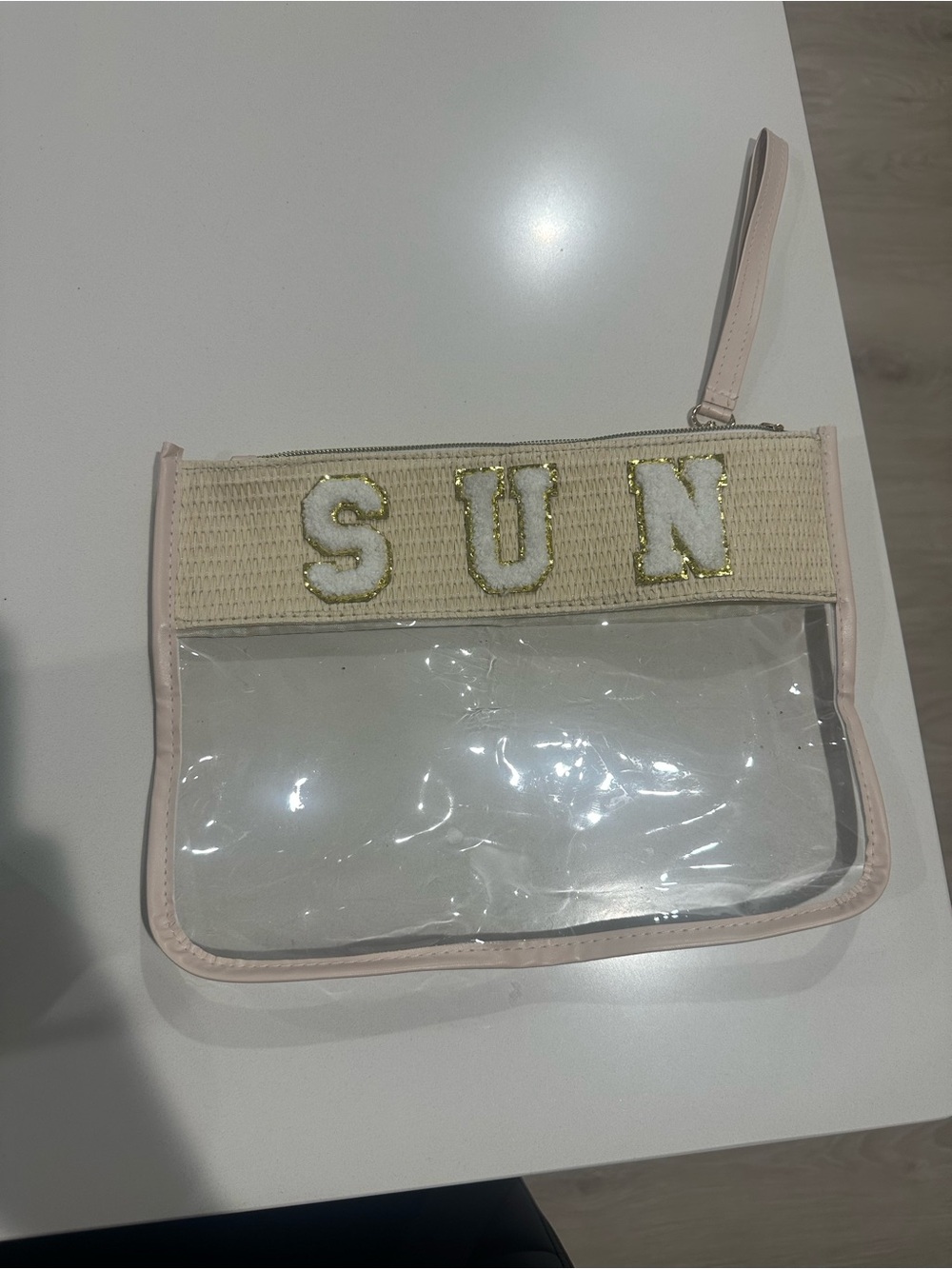Large Clear Beach Wristlet Pouch